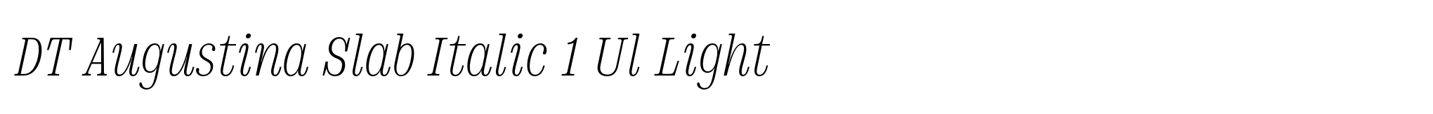 DT Augustina Slab Italic 1 Ul Light image